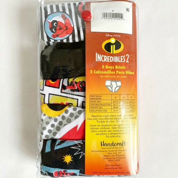 Disney Incredibles 2 Boys' Briefs Set + 2 Boxers - Picture 4 of 7